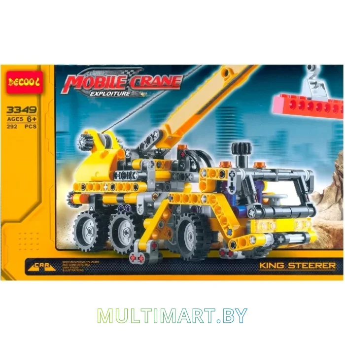 Конструктор Decool 3349 Мобильный кран (292 детали)
